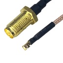 Pigtail MHF-SW23 samec / SMA samica RG178 20 cm