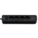 ECOLOR POWER STRIP S USB 4 ZÁSUVKY 1,5M ČIERNA BRENNENSTUHL