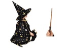 HALLOWEENSKÝ KOSTÝM ČARODEJNICE ČIERNA 3 kusy