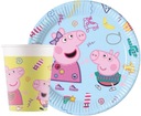 SADA JEDNORÁZOVÝCH POHÁRKOV A TANIEROV PEPPA PIG GEORGE NARODENINY 16 ks