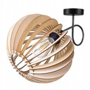 NÁSTENNÁ LAMPA E27 nástenná pevná podkrovná drevená guľa