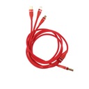 USB kábel 3v1 Lightning USB-C microUSB 3.1A 120cm