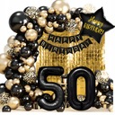 SÚPRAVA BALÓNOV NA 50. NARODENINY BALÓNOVÁ GARLANDA BANNER 50. NARODENINOVÁ STENA