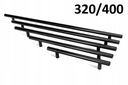 Nábytkové madlo matné čierne zábradlie 320/400 PIONAT1