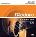 Struny pre akustickú gitaru D'Addario EJ10 10-47