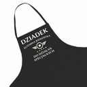 Čierna kuchynská zástera ku Dňu starých rodičov + meno, vzor 15