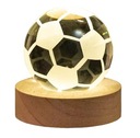 SKLENENÁ GUĽOVÁ 3D LED FUTBALOVÁ LAMPA DARČEK