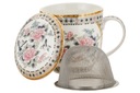 Hrnček s nálevníkom Flowers Pivoňka porcelánový nálevník 350 ml