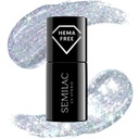 SEMILAC 460 Silver Fireworks Hybrid Varnish 7ml Silver Flash Effect