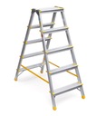 Obojstranný rebrík HOME 2x5 schodíkov ALVE 150 KG