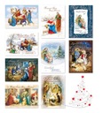 Náboženské vianočné pohľadnice bez prianí 9 ks ZBRBT