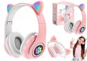 SLÚCHADLÁ PRE DETI BLUETOOTH LED RGB MAČACIE UŠI