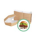 Ekologické stredné balenie burgerov | Papierové krabice |100 ks.