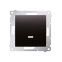 Jediný čierny LED vypínač Simon54 DW1L.01/49