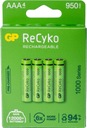 8x GP ReCyko+ BATÉRIE 950 mAh AAA R03 R3 HR03