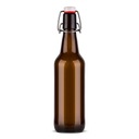 500 ml hnedé sklenené fľaše s klipom - na pivo, cider, likéry - 20 ks.