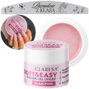 Claresa Soft&Easy Glam Pink gél na stavbu nechtov 45g ružový + PILNÍK