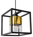 ZÁVESNÁ STROPNÁ LAMPA ROVINA KLIETKA LUSTRE ZLATÁ LAMPA PODKLÁDKA LED