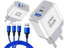 Veľmi rýchla nabíjačka + univerzálny USB kábel 3v1