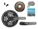 Sada pohonu Shimano 7 rýchlostí, kľuka voľnobežky, reťaz