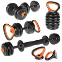 NASTAVITEĽNÉ DUMBLES 2x5 KG BAR SET + RUKY