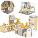 Súprava nábytku VIGA PolarB do kuchynskej jedálne domčeka pre bábiky
