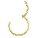 ZLATÁ náušnica CLICKER RING 316L OCEL 1,2/10 mm