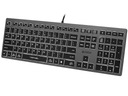 PLOCHÁ PODSVIETNÁ KLÁVESNICA A4TECH FSTYLER FX60H BIELA ​​LED USB