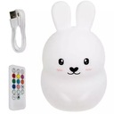 LED silikónová nočná lampa pre deti 9 farieb lampa králik Bunny + str