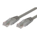 Cat.6 RJ45 UTP medený prepojovací kábel, 1 m. sivá
