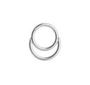 Strieborné kliker náušnice - SEPTUM DAITH - 1,2/8