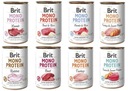 BRIT MONO PROTEIN 8 x 400g mix príchutí pre psov