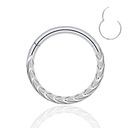 Titanium Silver Clicker RING Daith Septum 1.2/8