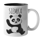 Vtipný hrnček panda nápad čierny stred