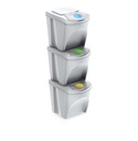 Sada košov pre segregáciu Sortibox 3x25L Gray White White