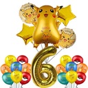 VEĽKÝ POKEMON GO PIKACHU 6 6. NARODENINY SADA FÓLIOVÝCH BALÓNOV 26ks