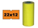 Oranžová etiketovacia páska pre etiketovacie stroje 22x12 100 ks
