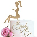Slepačia párty torta SET DEKOR Bride to Be + TOPPER žena zlaté zrkadlo