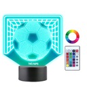 3D LED nočná lampa gravírovanie bránky futbalistu