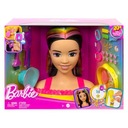 Barbie hlava na úpravu neónovo čiernych vlasov