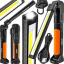 LED COB DIELENSKÉ LAMPA NABÍJACIE SVETLO S MAGNETOVÝM HÁČKOM USB