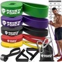 Sada 5 cvičebných pásov Fitness tréning Guma Strong Band + Puzdro na rukoväte