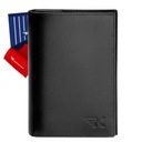 Kožená pánska peňaženka čierna koža PREMIUM tenká slim rfid KOCHMANSKI