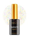 Hybridný lak na nechty Yoshi Top Topfetti Clear Gloss 10 ml