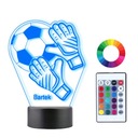 3D LED nočná lampa GUĽOVÉ RUKAVICE Meno Darček