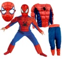 SPIDERMAN SUIT Svaly Dvojdielna maska ​​zadarmo 122-134 7-9 rokov L
