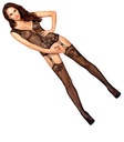 BLACK S/M/L OBSESSIVE BODYSTOCKING F221 - POKUSNÉ