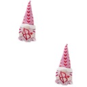 2x Plyšový dekoratívny škriatok Valentine Gnome