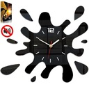 Kleks Black Ultra Quiet 45 cm 3D nástenné hodiny