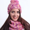 NANDY Súprava čiapka + šál, fleece, FAREBNÁ brmbolec
